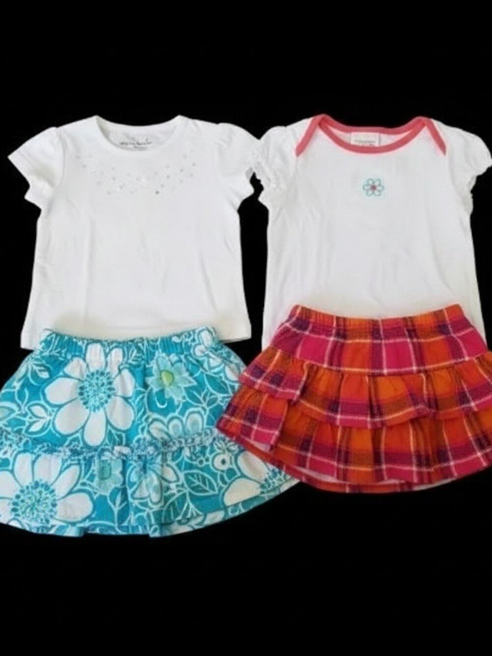 Mix and Match Lot of Short Sleeved Skort Outfits Girls Size 12 months